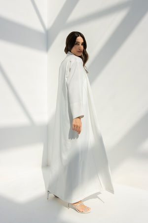The Cloud Abaya in White
