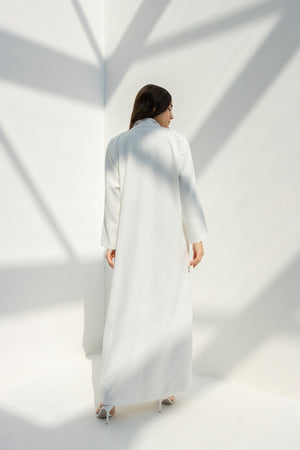 The Cloud Abaya in White