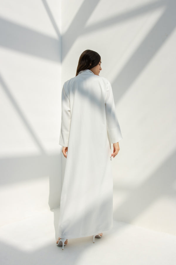 The Cloud Abaya in White