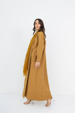 Tolly Blazer Abaya in Mustard