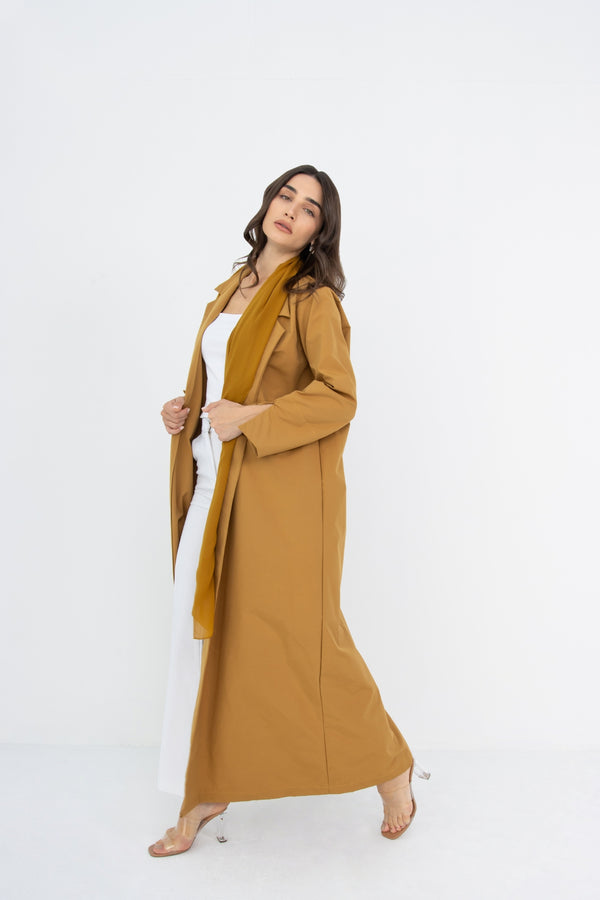 Tolly Blazer Abaya in Mustard