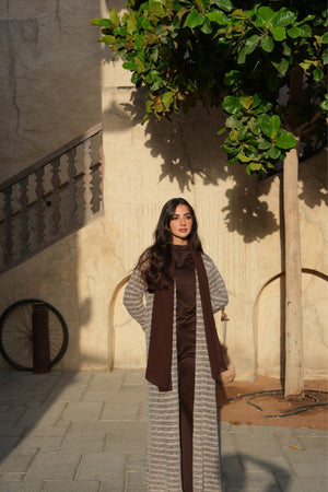 Velia in Burnished Copper Abaya