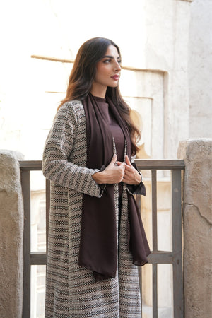 Velia in Burnished Copper Abaya