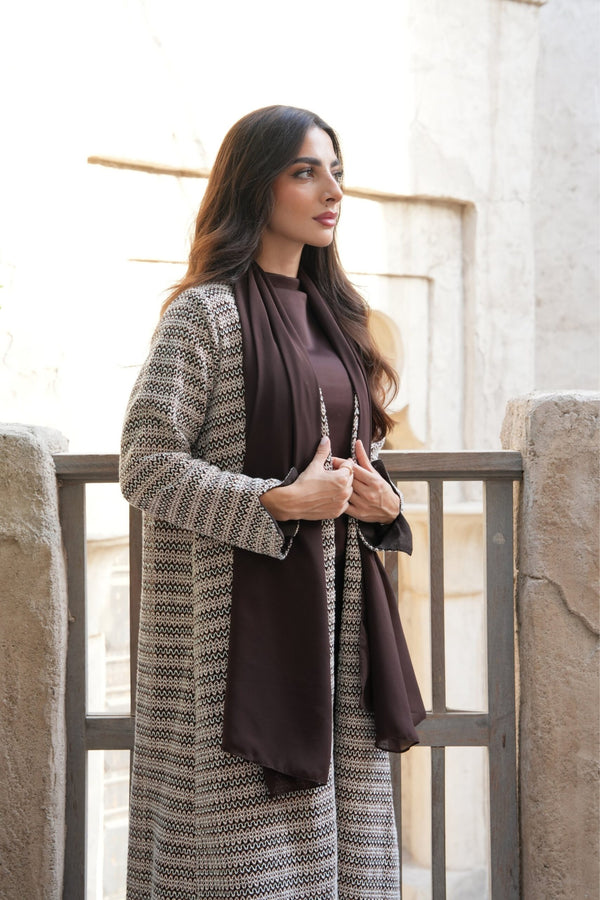 Velia in Burnished Copper Abaya