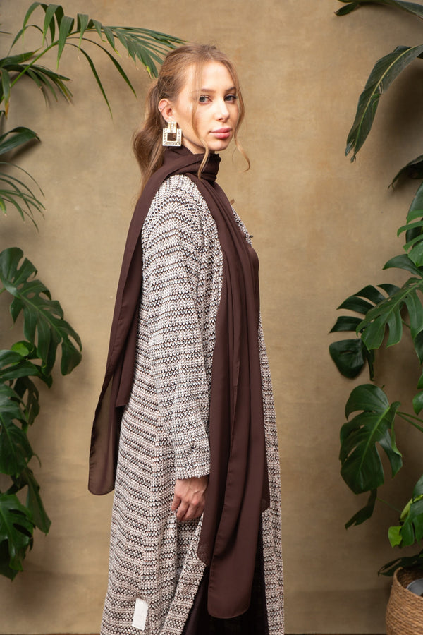 Velia in Burnished Copper Abaya