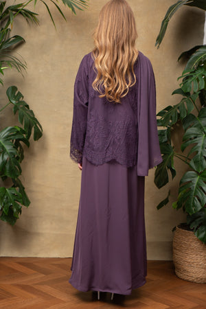 Vivienne in Orchid Lace Abaya