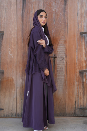 Vivienne in Orchid Lace Abaya