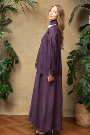 Vivienne in Orchid Lace Abaya